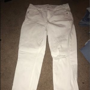 White Ripped Skinny Jeans